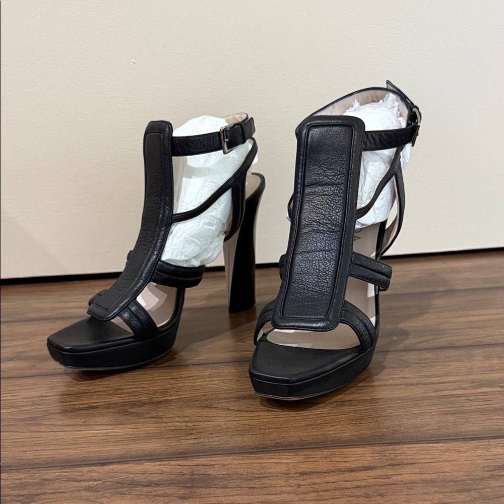 Escada Black Platform Heels